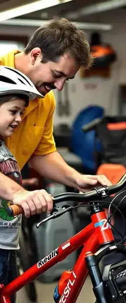 Children's bike fitting and safety equipment